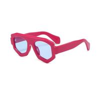 FORLUZ Irregular Candy Color Sunglasses for Women Fashion Black Pink Gradient Uv400 Sun Glasses Men Punk Shades Outdoor,Pink