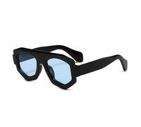 FORLUZ Irregular Candy Color Sunglasses for Women Fashion Black Pink Gradient Uv400 Sun Glasses Men Punk Shades Outdoor,Black blue