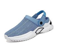 FORLUZ Men's Orthopedic Summer Sandals - Breathable Mesh Net, Stay Cool and Comfortable Non-Slip Lightweight Slippers for Indoor/Outdoor Use (Color : Blue, Size : 6 UK)