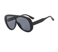FORLUZ One Piece Sunglasses Women Fashion Oversized Men Goggle Shades Uv400 Trending Eyewear(Black-Black)