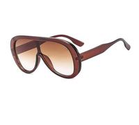 FORLUZ One Piece Sunglasses Women Fashion Oversized Men Goggle Shades Uv400 Trending Eyewear(Brown-Brown)