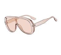 FORLUZ One Piece Sunglasses Women Fashion Oversized Men Goggle Shades Uv400 Trending Eyewear(LightBrown)