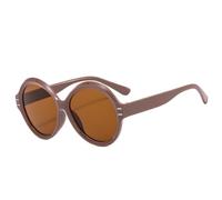 FORLUZ Oversized Frame Oval Sunglasses Luxury Personality Travel Driving Shade Sunglasses Unisex UV400,Coffee Brown