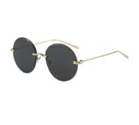 FORLUZ Rimless Round Frame Sunglasses for Women Fashion Alloy Oversized Gradient Knot Leg Sun Glasses Ladies Shades Uv400,all gray
