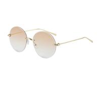 FORLUZ Rimless Round Frame Sunglasses for Women Fashion Alloy Oversized Gradient Knot Leg Sun Glasses Ladies Shades Uv400,light tea tea