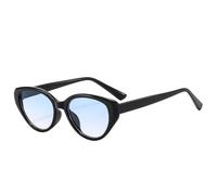 FORLUZ Trendy Luxury Big Frame Cat Eye Sunglasses Men Women Fashion Outdoors Travel Driving Sun Proof Sunglasses UV400,Black blue