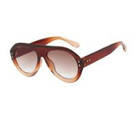 FORLUZ Vintage Luxury Oversized Round Sunglasses Women Trendy Men Sunglass Outdoor Driving Shade Eyewear UV400,C7