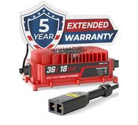 FORM 36 Volt Golf Cart Battery Charger for EZGO TXT Golf Carts with D-Style Plug - 36V 18AMP Lead Acid Battery Charger - Waterproof Design