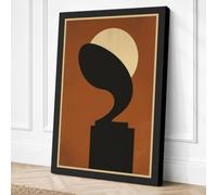 Form and Flow Geometric Canvas Wall Art Print 18x12 Inch