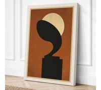 Form and Flow Geometric Canvas Wall Art Print 18x12 Inch