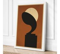 Form and Flow Geometric Canvas Wall Art Print 18x12 Inch