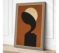 Form and Flow Geometric Canvas Wall Art Print 18x12 Inch