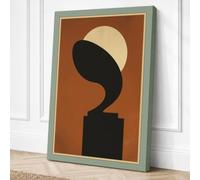 Form and Flow Geometric Canvas Wall Art Print 18x12 Inch