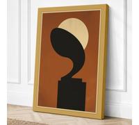 Form and Flow Geometric Canvas Wall Art Print 36x24 Inch