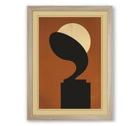 Form and Flow Geometric Framed Wall Art Print A4 (29.7×21cm) Oak, Wall Decor for Living Room, Bedroom, Office & Home, Ready to Hang, Art Gift