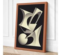 Form and Shadow Minimalist Canvas Wall Art Print 24x16 Inch