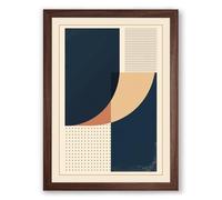 Form and Space Geometric Framed Wall Art Print A1 (84.1×59.4cm) Walnut, Wall Decor for Living Room, Bedroom, Office & Home, Ready to Hang, Art Gift