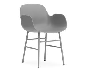 Form Armchair Lehnchair Normann Copenhagen-grau-Stahl - 5712396002272