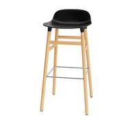 Form Bar Stool H75 cm Black/ Oak