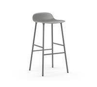 Form Bar Stool H75 cm Gray/ Gray Steel