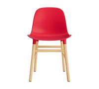 Form Dining Chair Bright Red/Oak