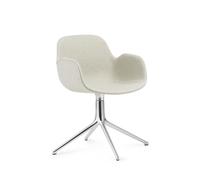 Form Dining Chair W. Armrests and Swivel Aluminum/ Main Line Flax MLF20