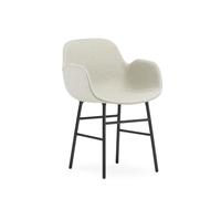 Form Dining Chair W. Armrests Black Steel/Main Line Flax MLF20