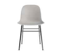 Form Dining Chair Warm Gray/ Chrome