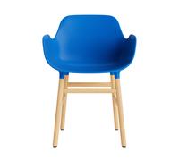 Form Dining Chair With Armrests Blue/ Oak