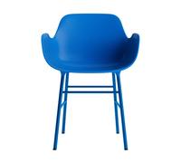 Form Dining Chair With Armrests Blue/ Steel