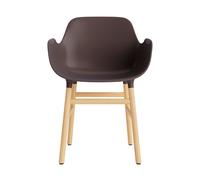 Form Dining Chair With Armrests Brown/ Oak