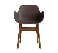 Form Dining Chair With Armrests Brown/ Walnut