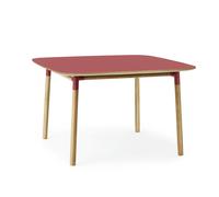 Form Dining Table 120 x 120 cm Red/ Oak