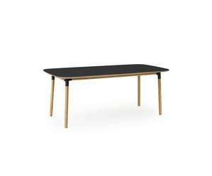 Form Dining Table 95 x 200 cm Black/ Oak