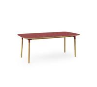 Form Dining Table 95 x 200 cm Red/ Oak