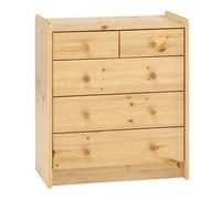 Form Wizard Natural 5 Drawer Chest (H)720mm (W)640mm (D)380mm