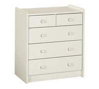 Form Wizard Off White Pine 5 Drawer Chest Of Drawers (H)720mm (W)640mm (D)380mm