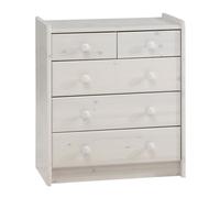 Form Wizard White 5 Drawer Chest (H)720mm (W)640mm (D)380mm