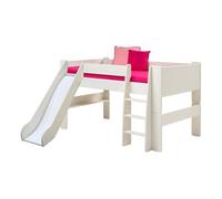 Form Wizard White Mid Sleeper Bed With Built-In Slide