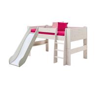 Form Wizard White Wash Wooden Bed Frame With Slide