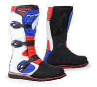 Forma Boulder White/Red/Blue Motorcycle Boots Off-Road Leather Protection