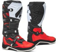 Forma Pilot Motocross Boots, black-white-red, size 45 for Men