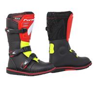 Forma Rock Kids Motorcycle Off-Road Enduro Boots - Black / Red / Fluo Yellow