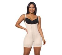Forma Tu Cuerpo, Body Shaper for Women, Colombian Faja, Post Surgery & Liposuction, Stage 2 Faja Tummy, Hourglass Shapewear, Bei + Hourglass Design W/ Straps, 4XS