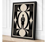 Formal Figure in Geometry Art Canvas Wall Art Print 36x24 Inch (91 x 61 cm)