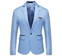 Formal Men's White Tuxedo Jacket - Stylish Multi-Pocketed Suit Blazer, Classic Business Dinner Jacket, Solid Color Cotton, Cosy and Warm for UK
