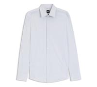BOSS Slim-fit shirt in printed performance-stretch fabric - Style P-HANK-kent-C1-222, 50567195 Light Blue Patterned 17.5