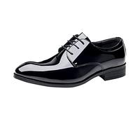 Formal Shoes for Men Size 6 Mens Business Shoes Lace Up Formal Derbys Oxfords Patent Derby Shoes Tuxedo Dress Shoe Wedding Formal Dress Shoes Black