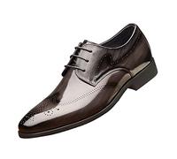 Formal Shoes for Men Size 9.5 Mens Lace Up Formal Derbys Oxfords Business Shoes Tuxedo Dress Shoe Patent Derby Shoes Wedding Formal Dress Shoes Grey