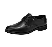 Formal Shoes for Mens Spanish Leather Anti-Slip Shoe for Casual Wedding Party Prom Fashion Lace Up Wingtip Tuxedo(7 UK) Black